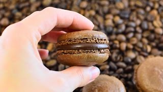 Шоколадно-кофейные макаронс ☆ Chocolate and coffee macarons