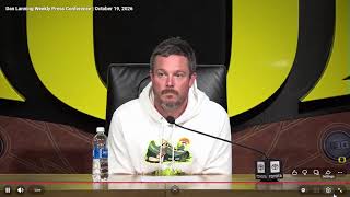 Oregon Ducks head coach Dan Lanning media availability