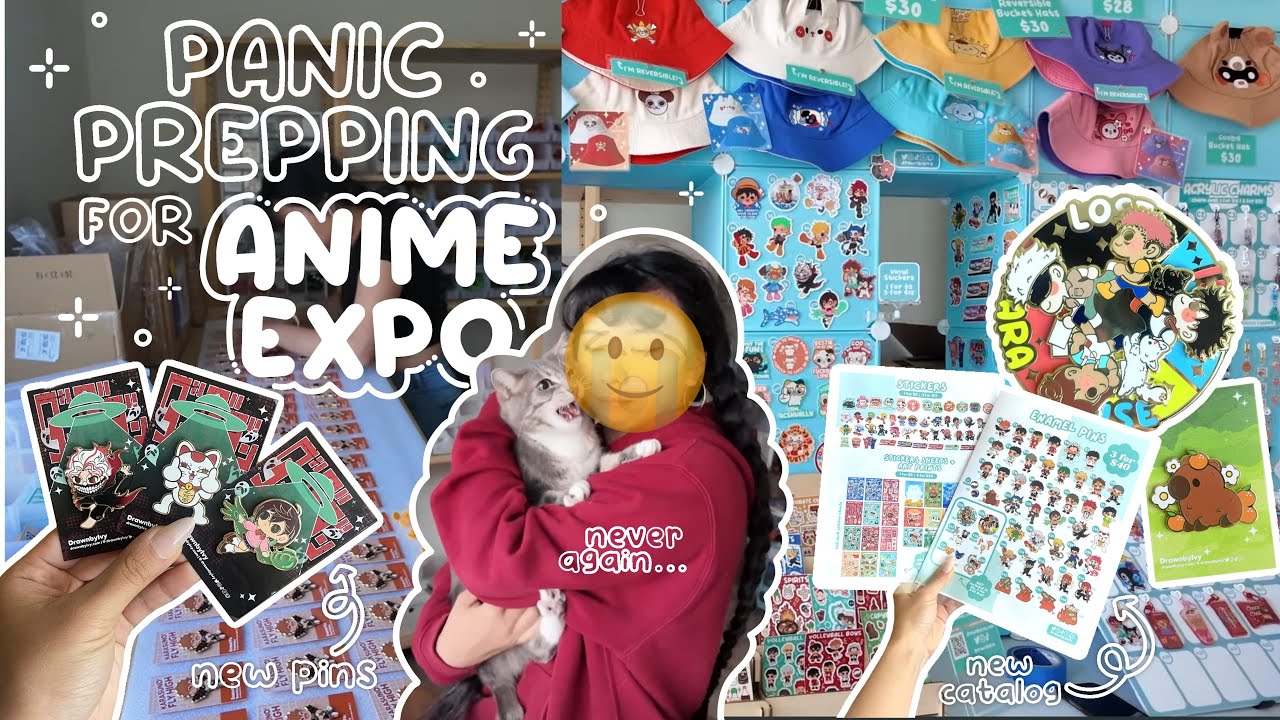 Prepping for Anime Expo in 7 DAYS 💀 ✧ STUDIO & ARTIST ALLEY PREP VLOG ✧