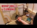 Working with wonky walls... and first fix plumbing - new toilet (part 6)