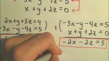Systems of Linear Equations - Inconsistent Systems Using Elimination by Addition - Example 2