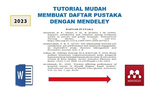 Cara Mudah Membuat Daftar Pustaka dengan Mendeley 2023