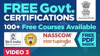 Free Government Courses with Certifications |Online Courses Free with Certificates|Free Certificate