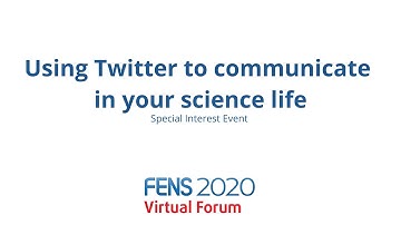 Using Twitter to communicate in your science life