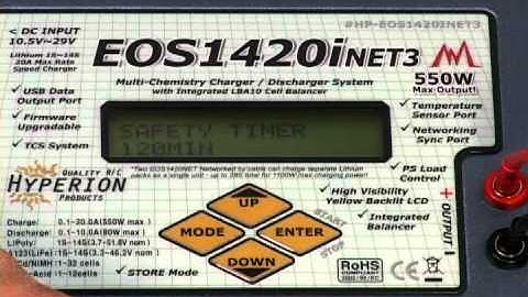 How to store charge & cycle a LiPo pack using the Hyperion EOS1420i NET3 Charger