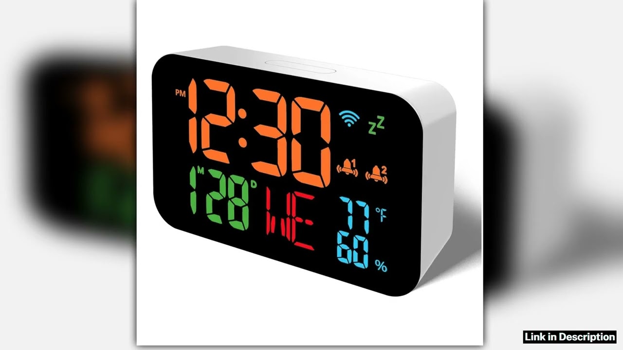 Tuya WiFi Desktop Clock Calendar Intelligent Thermometer Hygrometer with Digital LED Display