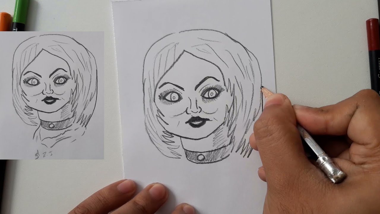 Cómo dibujar a Tiffany la novia de Chucky |How to Draw Tiffany from Bride  of Chucky - thptnganamst.edu.vn