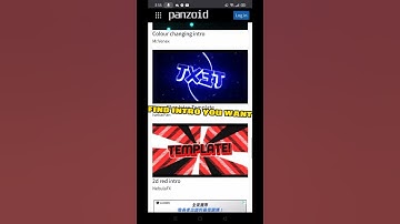 HOW TO MAKE INTRO ON PANZOID.COM