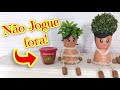 DIY- Vasinhos de planta  feito com Pote de extrato de tomate