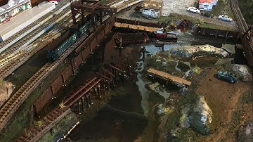 Z scale Train layout Coffee Table; A work in Progress II