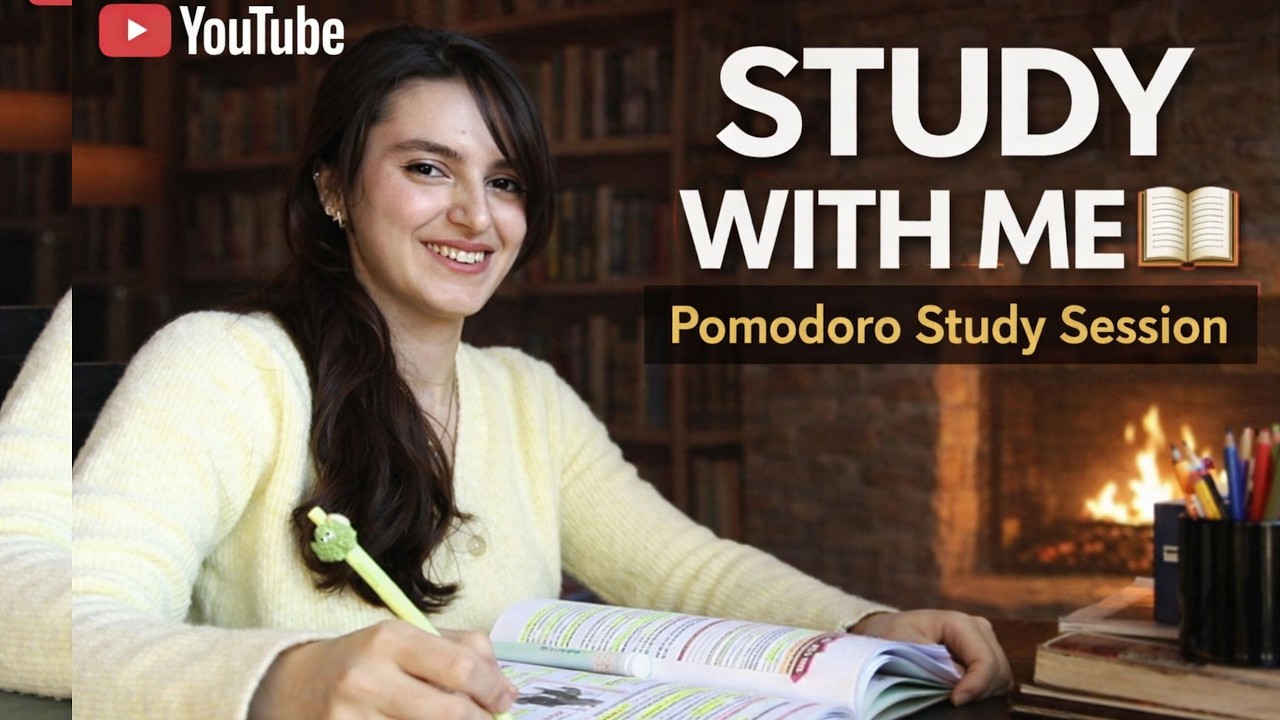 Study With Me 📚 Ağustos TUS'una kadar birlikte çalışıyoruz | 90/15 Pomodoro | Fireplace | tuslive