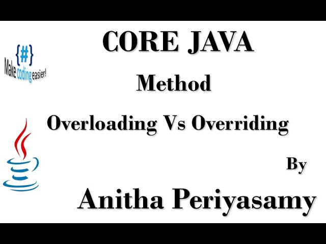 Method Overloading Vs Method Overriding In Java