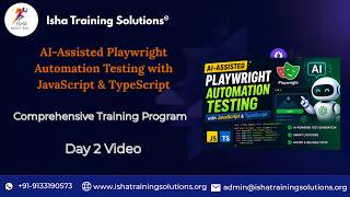 Playwright with JS/TS Day 2 on 15th July. Pls contact or WhatsApp us on +91-9133190573 to enroll.