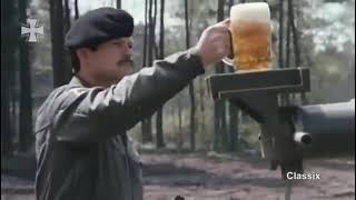 using mug of 🍺 beer to test gun stabilization on a German leopard 2 tank #military #armylover #army