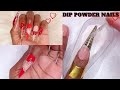 How To Extend Your Short Nails Using Dip Powder | NO TIPS | VALENTINE&#39;S  NAIL TUTORIAL