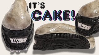 Xenomorphs Cake Process  Predator Vs Alien Sculpted Fondant, ALL EDIBLE