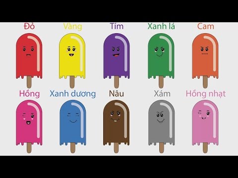 Vui học cùng Bé Bí Bo - Tô màu 10 que kem đủ màu thật sặc sỡ, đẹp, dễ thương và ngộ nghĩnh