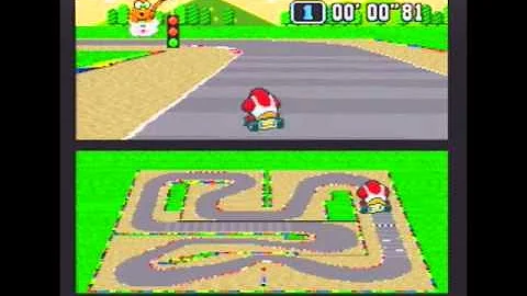 Super Mario Kart (NTSC) Time Trial : Mario Circuit 4 (MC4) - 17"77 NBT - Opener World Record