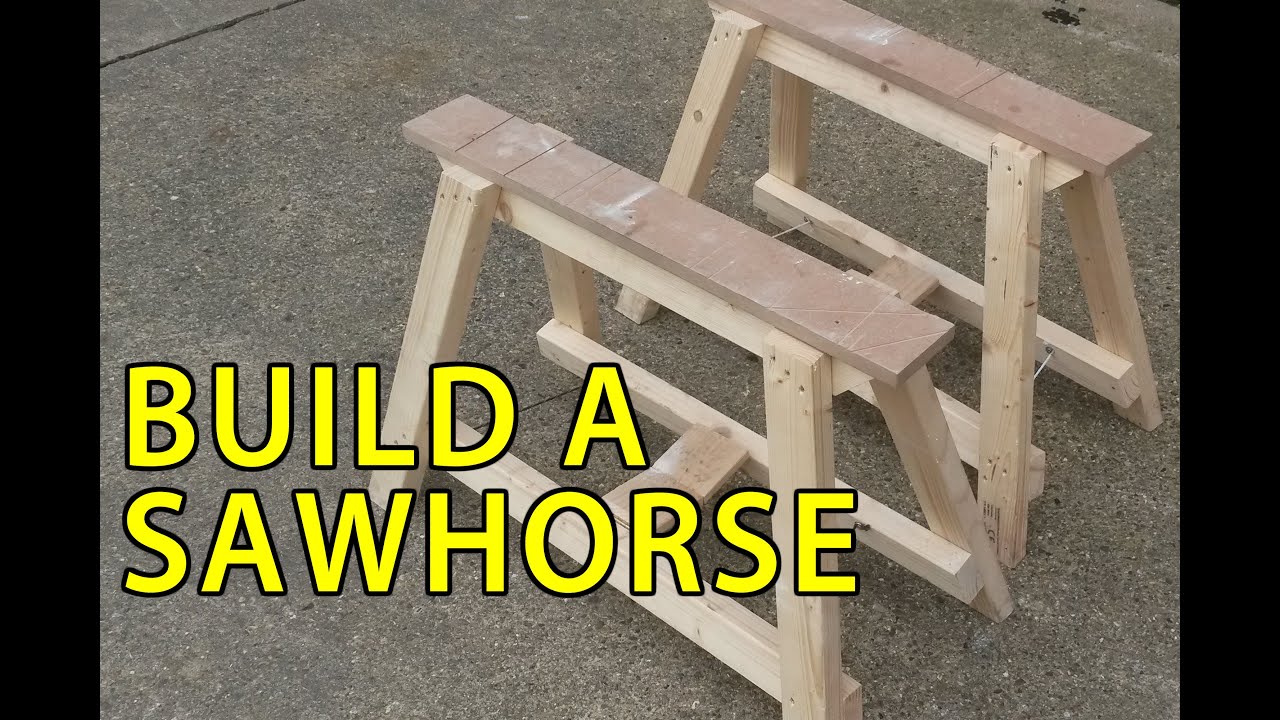 Folding sawhorse