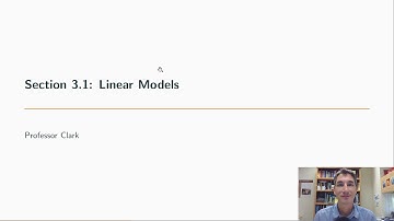 3.1: Linear Models - Preview