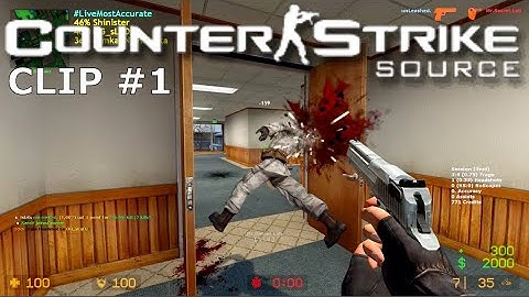 Counter-Strike: Source Clip #1 - Deathmatch Quadkill with deagle