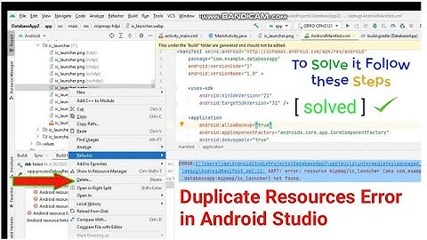 Duplicate Resources error android studio