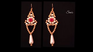 🌹Beaded Jewelry making🌹#shorts#beadedearrings#youtubeshorts#earringmaking