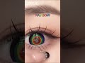 Rainbow esoeye contactlenses cosplay makeupideas cutemakeup