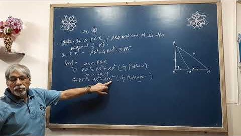 In triangle pqr,angle prq= 90 degree and m is the midpoint then prove that pq2=4pm2 _3pr2.