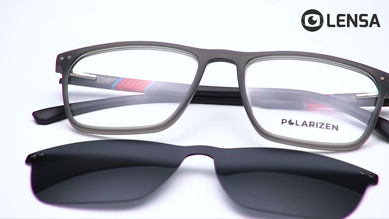 Unboxing rame ochelari de vedere barbati Polarizen CLIP-ON MFD01-01 C.02 – LENSA.RO