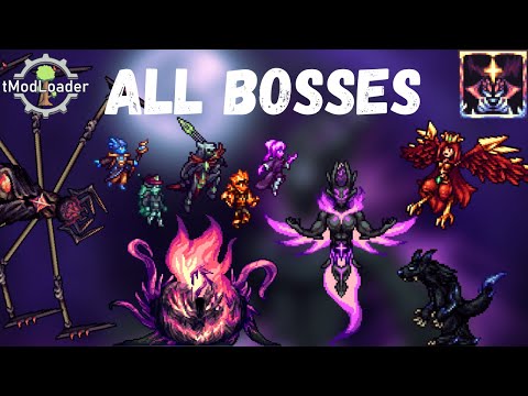 Shadows of Abaddon All Bosses || Terraria