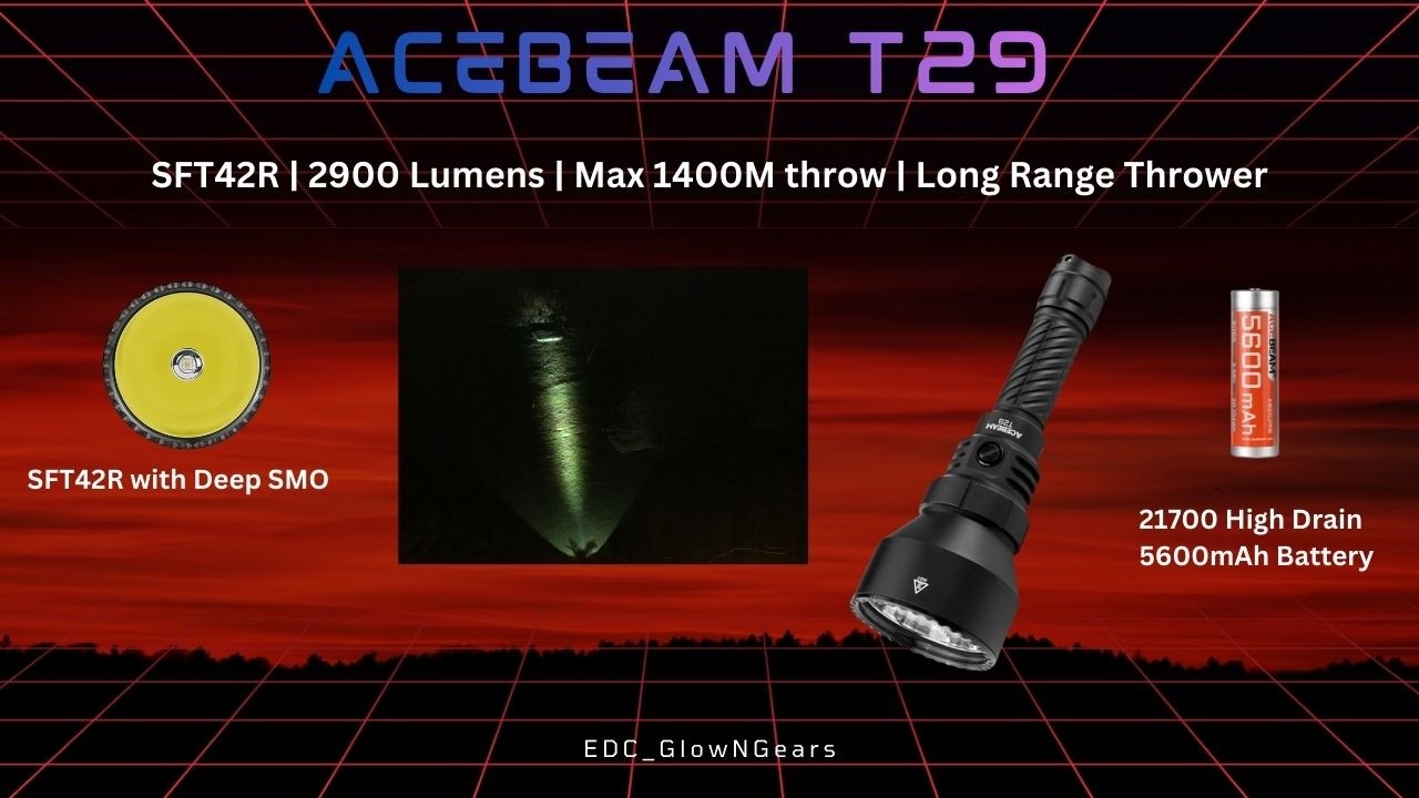 Acebeam T29 Review -  Real World Beam Test & Top-down Shots | A Throw Monster!