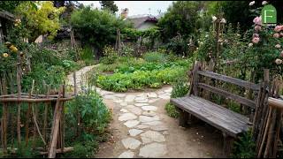 A Peaceful Vintage Rustic Farmhouse Garden Retreat