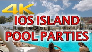 Pool Parties On IOS Island, Greece 4K