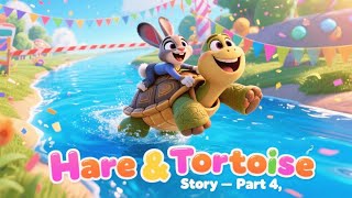 Hare & Tortoise Story Part 4 in English | Moral Story for Kids | Teamwork Animated Story