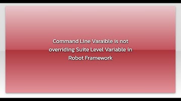 Command Line Varaible is not overriding Suite Level Variable in Robot Framework