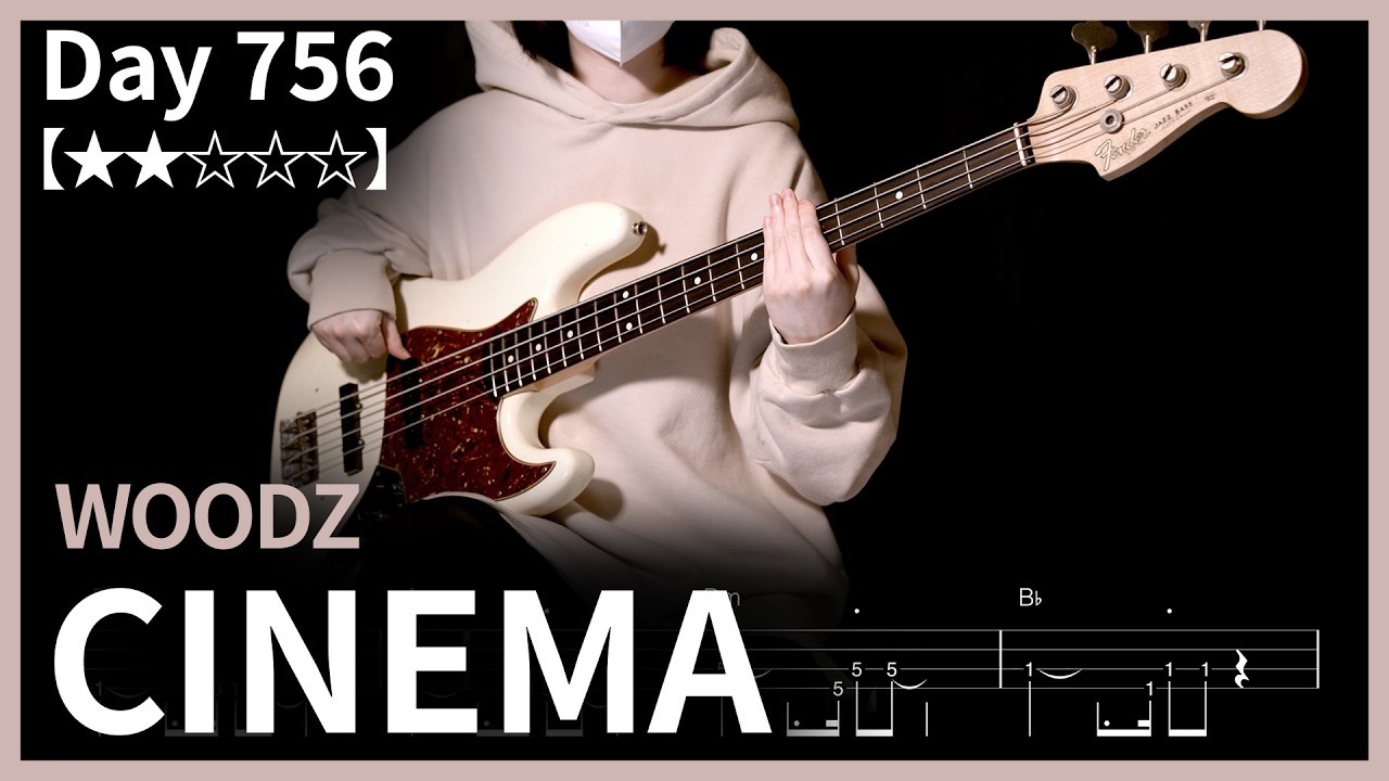 756. WOODZ - CINEMA | Bass Cover | Bass Tabs