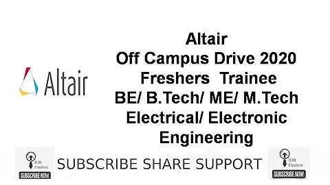 Altair Off Campus Drive 2020 | Freshers | Trainee