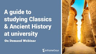 Introducing studying Classics and Ancient History at University (inc app tips) | UniTaster On Demand screenshot 1