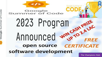 Google Summer of Code 2023 | GSOC 2023 |  open source Contribution for  student | Gsoc program 2023