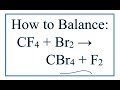 Balancing Chemical Equations