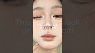 Douyin Doll Makeup on a Black Girl #kpop #douyinmakeup #makeuptutorial #makeuptips