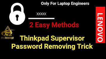 Lenovo Thinkpad Supervisor Password reset