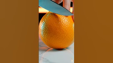 Orange 🍊 Closeup ASMR Cutting #satisfying