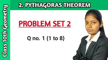 10 class math part 2 problem set 2 question 1 | pythagoras theorem geometry ssc