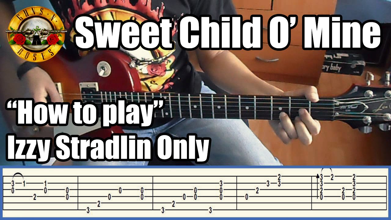 Guns N' Roses Sweet Child O' Mine IZZY STRADLIN ONLY with tabs Rhythm