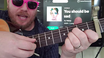 How To Play You Should Be Sad Halsey // guitar tutorial beginner lesson easy chords picking