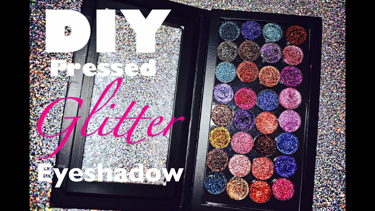 DIY Pressed Glitter Eyeshadow Demo & Swatches ! YouTube
