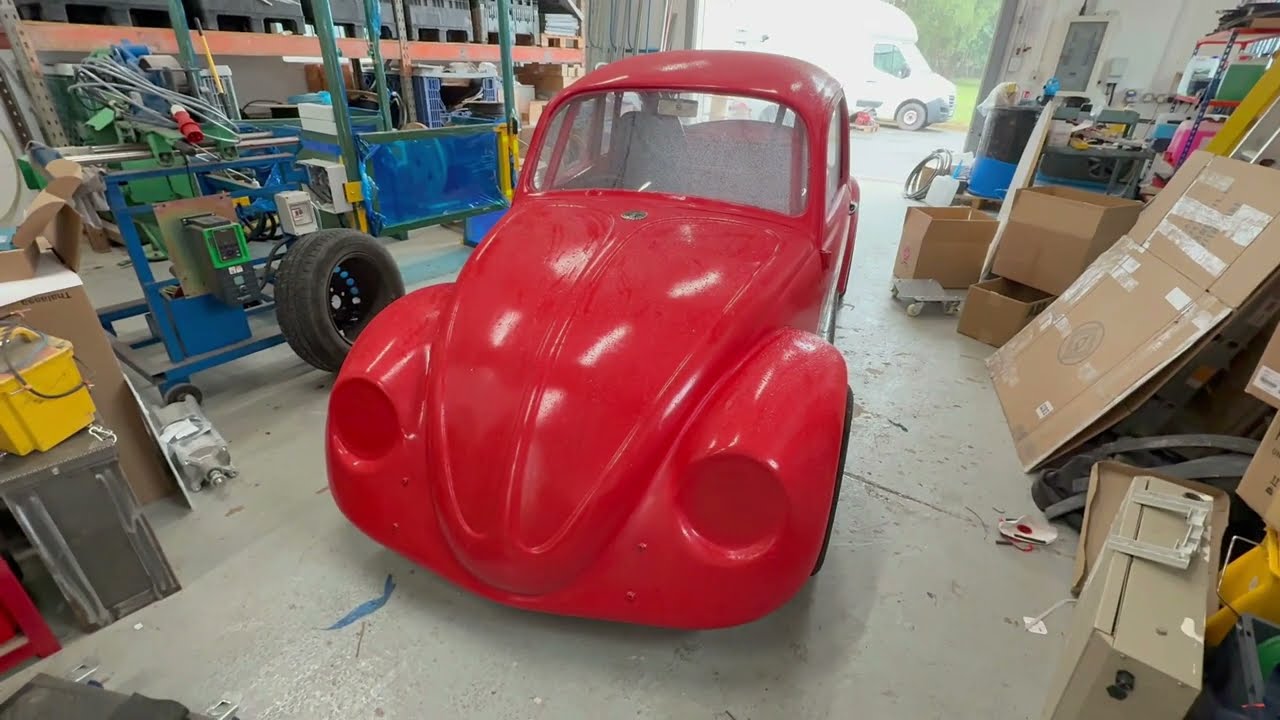 classic beetle goes drag racing