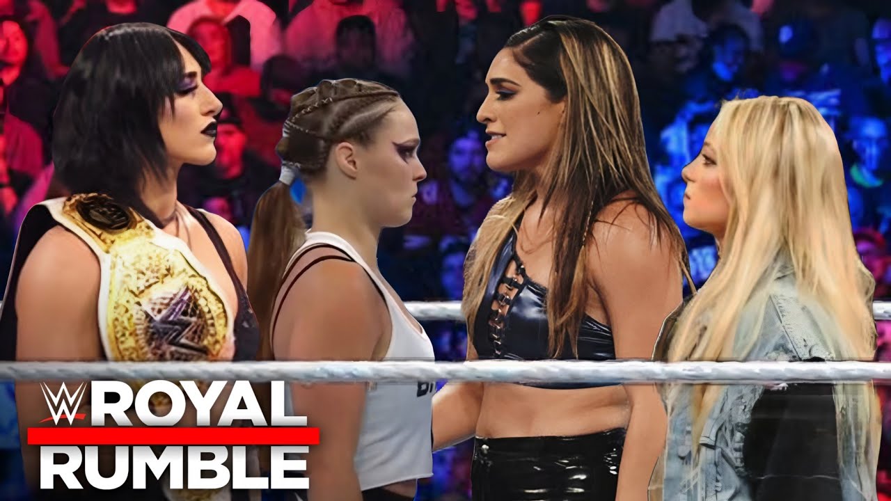 Rhea Ripley Ronda Rousey Ronda Rousey & Rhea Ripley vs. Raquel Rodriguez & Liv Morgan - Full ...